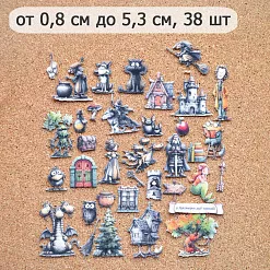 Набор тканевых высечек "Лукоморье", 38 шт (ScrapMania)