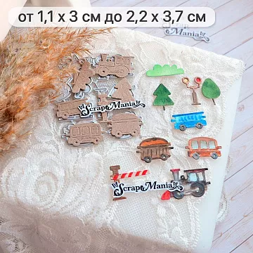 Нож "Детство. Поезд мини", 2,2х3,7 см (ScrapMania)