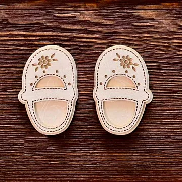 Украшение из чипборда 3D "Сандалики" (AL)