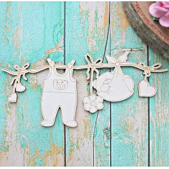 Украшение из чипборда "Гирлянда детская" (ScrapКрым)