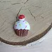 Акриловое украшение "Капкейк белый", 2,3х1,7 см, 1 шт