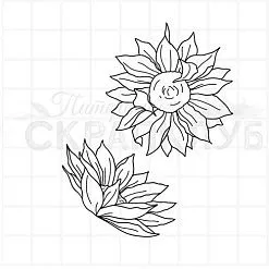 Штамп "Подсолнухи", 4,5х4,5 см (Скрапклуб) Штамп "Подсолнухи", 4,5х4,5 см (Скрапклуб)