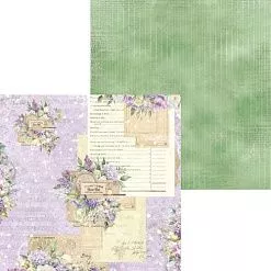 Набор бумаги 30х30 "Сиреневый рассвет", 8 листов (Scrapodelie)