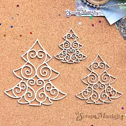 Шейкер "Фономикс. Новогодний. Ажурная елка большая", 9,5х10,2 см (ScrapMania)