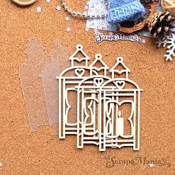 Шейкер "Новогодние гномы. Фонарь со свечой маленький", 5х10 см (ScrapMania)