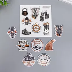 Набор вырубок из картона и дерева "Брутальность" (АртУзор)