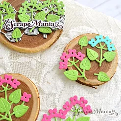 Нож "Французская любовь. Веточки с цветами", 4х4,1 см (ScrapMania)