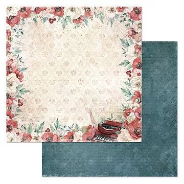 Бумага "Багряный винтаж. Строки воспоминаний" (ScrapMania)