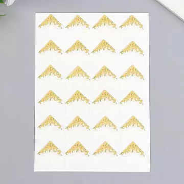 Набор клеящихся уголков для фотографий "Цветочные. Желтые", 24 шт (АртУзор)