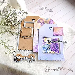 Нож "Конверты. Ярлык с рамками", 6,2х10 см (ScrapMania)