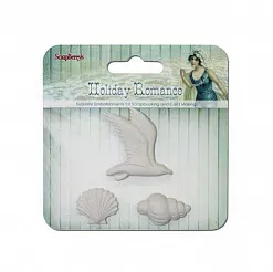 Набор украшений из гипса "Курортный Роман. Чайка" (ScrapBerry's) Набор украшений из гипса "Курортный Роман. Чайка" (ScrapBerry's)