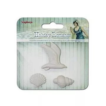 Набор украшений из гипса "Курортный Роман. Чайка" (ScrapBerry's)