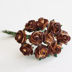 Букет мини розочек "Коричневые, двухтоновые" (Craft)