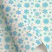 Отрез экокожи А4 с глиттером "Снежинки голубые"