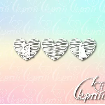 Чипборд "Сердца из веревки", 5,1х4,2 см (LeoMammy)