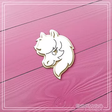 Чипборд "2D Символ Нового 2026 года. Лошадка", 3,8х5 см (СкрапМагия)