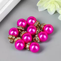Набор жемчужных подвесок "Ярко-розовая жемчужина с петелькой" (АртУзор) Набор жемчужных подвесок "Ярко-розовая жемчужина с петелькой" (АртУзор)