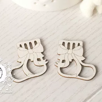 Набор украшений из чипборда "Пара носочков" (LeoMammy)
