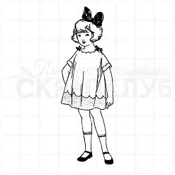 Штамп "Девочка модель 2", 3х8,5 см (Скрапклуб)