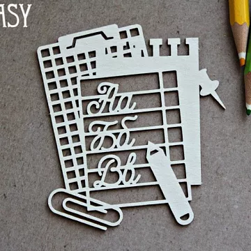 Украшение из чипборда "Школа 1320" (Fantasy)