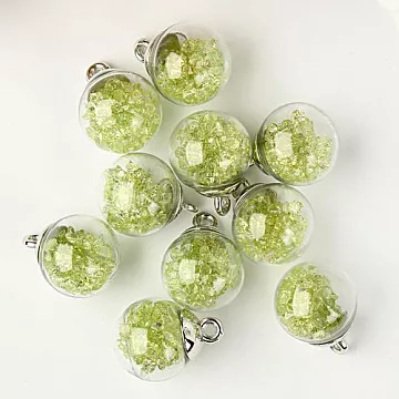 Набор стеклянных подвесок "Шар. Камушки зелёные" (АртУзор)