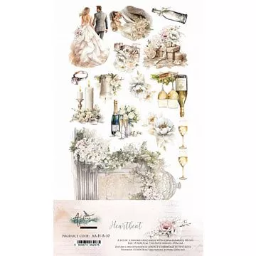 Набор бумаги 15х30 см "Heartbeat. Для вырезания", 6 листов (Alchemy of Art)