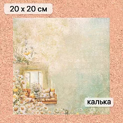 Калька 20х20 см "Сезон ромашек 17", плотность 110 гр/м2 (ScrapMania)