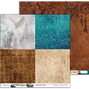 Бумага 30х30 см "Wild & Free. Базовый 04" (Muscari)