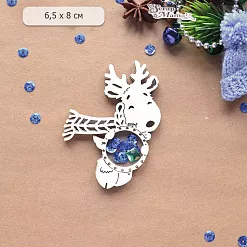 Шейкер "Волшебный снегопад. Олененок с шаром", 6,5х8 см (ScrapMania)