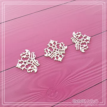 Чипборд "Ажурные элементы", 2,5х2,6 см (СкрапМагия)