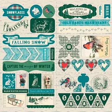 Набор высечек 30х30 см "Solitude" (Authentique)