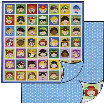 УЦЕНКА Бумага "Карточки с лицами" (Stamperia)