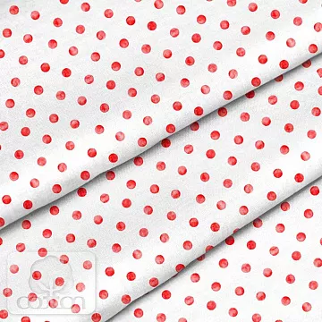 Отрез ткани 79х50 см "Горох красный" (Cotton)