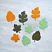 Набор вырубок "Листья", цвет оранжевый, зеленый