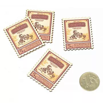 Набор деревянных украшений "Винтажная марка" (Magic Hobby)