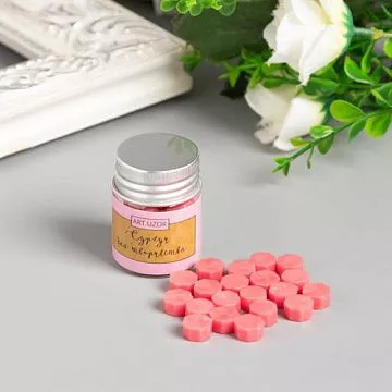 Сургуч в банке "Восьмигранник. Лососево-розовый", 19 шт (АртУзор)