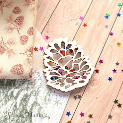 Чипборд "Новогодние традиции. Шейкер. Шишка. Мини" (ScrapMania)