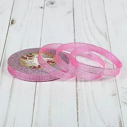 Лента парчовая "Розовая", ширина 1 см, длина 23 м (АртУзор)