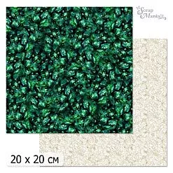 20х20 Бумага "Малахитовый цветок. Дизайн 6" (ScrapMania)