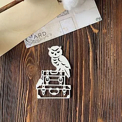 Чипборд "Саквояжи с совой", 5х7,5 см (LeoMammy)