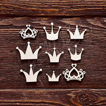 Набор украшений из чипборда "Короны" (AL)