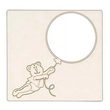 Украшение из чипборда "Мишка на шаре" (Mr.Painter)