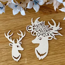 Чипборд "Два оленя", 7,7 см (LeoMammy)