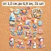 Набор тканевых высечек "Снежинки-мандаринки", 31 шт (ScrapMania) Набор тканевых высечек "Снежинки-мандаринки", 31 шт (ScrapMania)