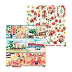 Бумага 30х30 см "Были времена. Карточки 2" (Scrapodelie)