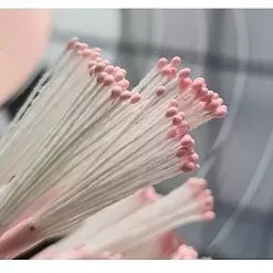 Тычинки "Мини. Розовые на белой нити", 25 шт (AgiArt)