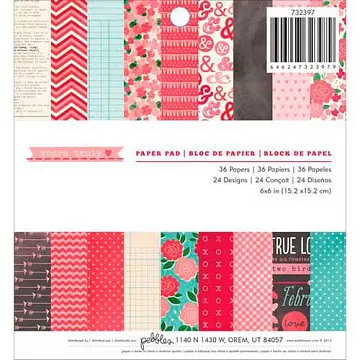 Набор бумаги 15х15 см "Yours truly. Нежные чувства", 36 листов (Pebbles)