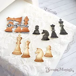 Нож "СССР. Шахматные фигуры", 2,2х4,5 см (ScrapMania)