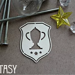 Украшение из чипборда "Кубок в рамке" (Fantasy)