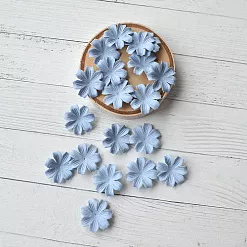 Набор бумажных цветов "Календула. Голубой", 20 шт (Китай)